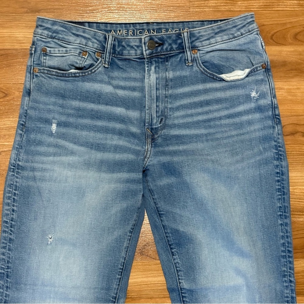 American Eagle Outfitters Men's Airflex Relaxed Straight Jeans 33x32 Flaw‎ - Picture 2 of 12